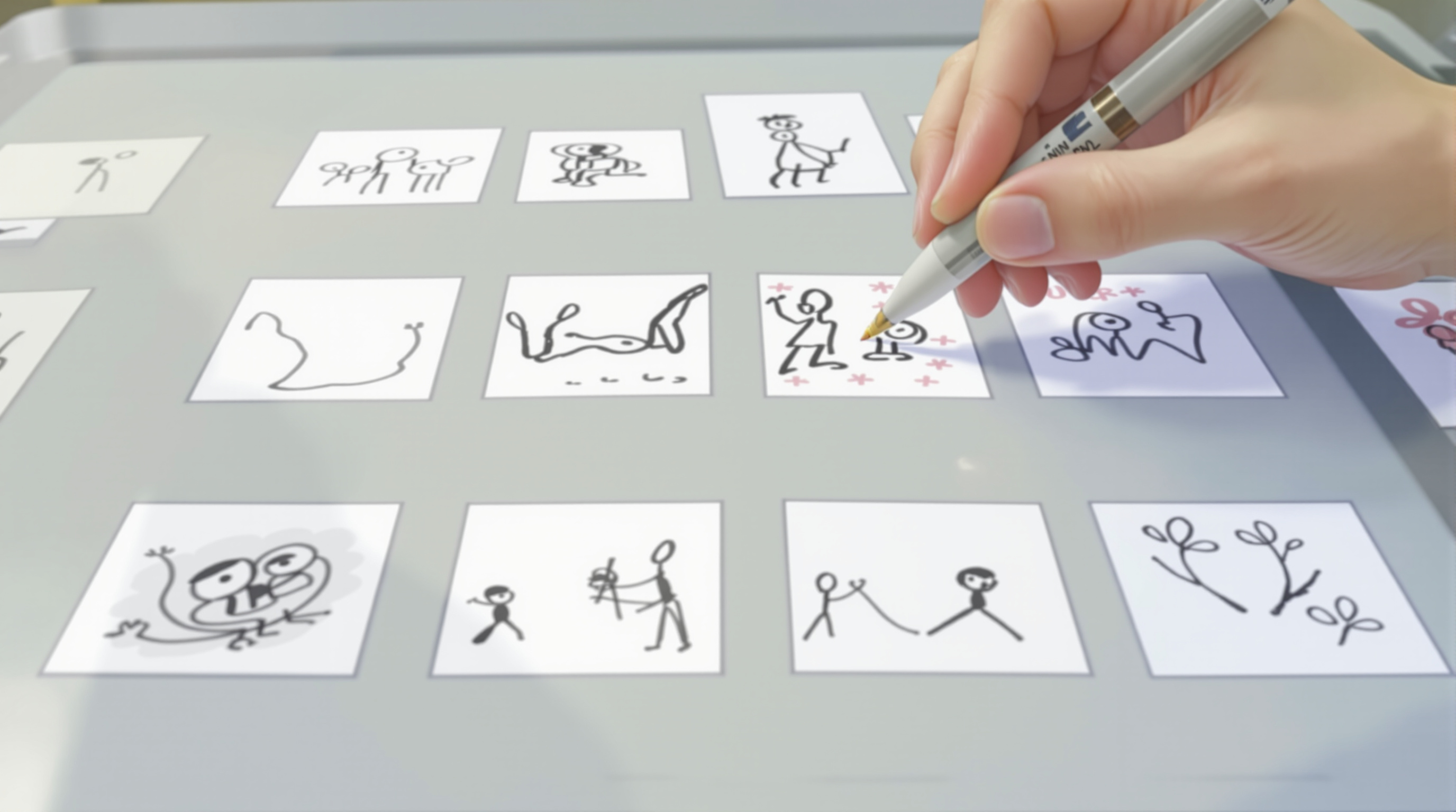 Frames d'animation 2D créés par Com'Nina graphiste dessinateur