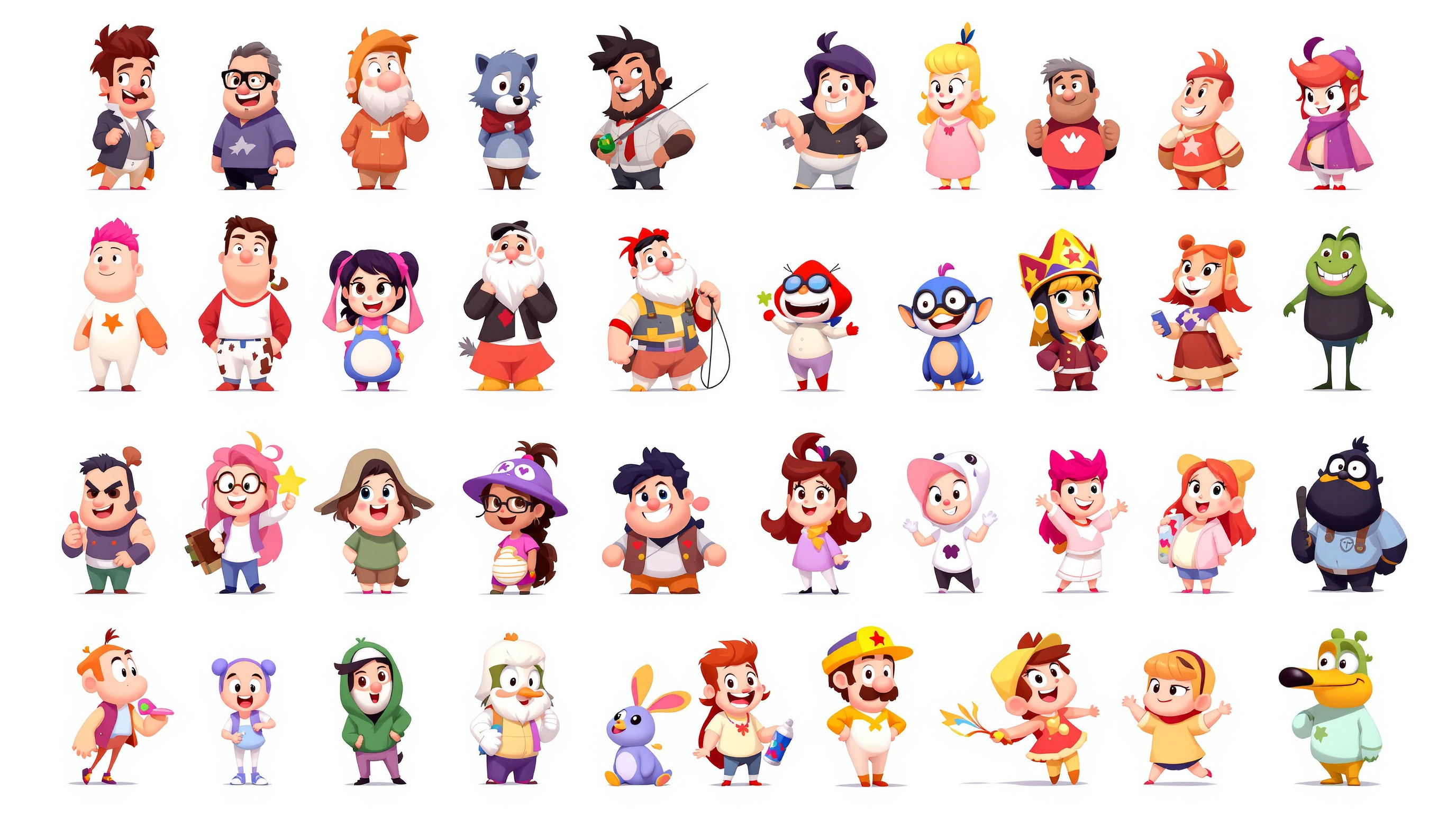 Personnages 2D illustrés par Com'Nina graphiste dessinateur